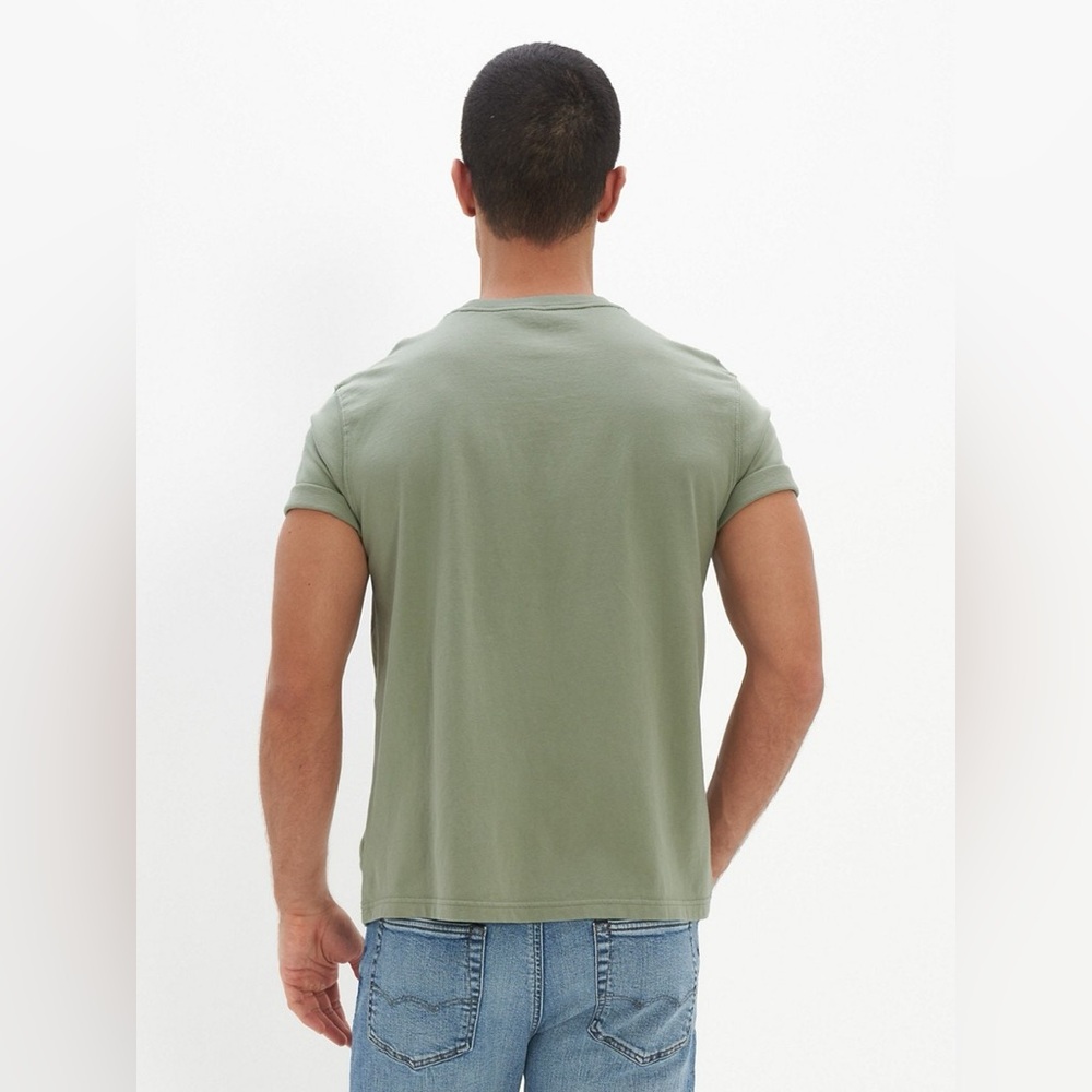 American Eagle Outfitters Olive Green Crew Neck T-shirt - Picture 2 of 8